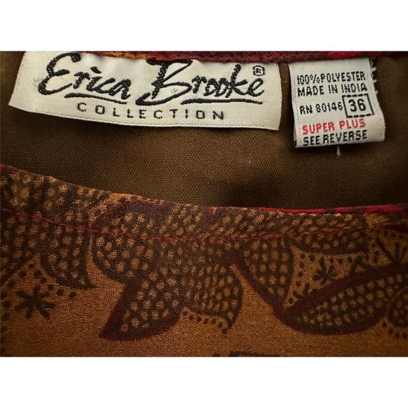 Erica Brooke Collection Women’s Size Super Plus 36 Boho Bead Hem Sleeveless Top - Picture 3 of 6